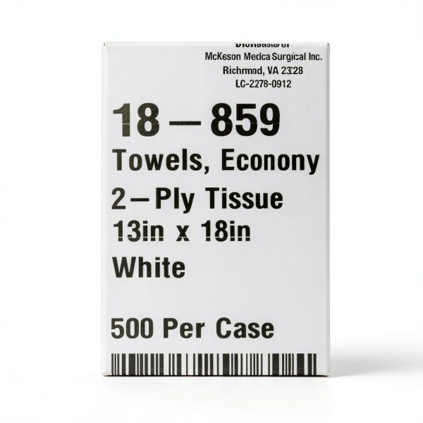 McKesson Disposable Towels [Pack of 500] for Dental Bibs, Nails, Tattoo, Dentist, Medical - 13 x 18 in, 2-Ply Tissue, Waffle Embossed, White-4
