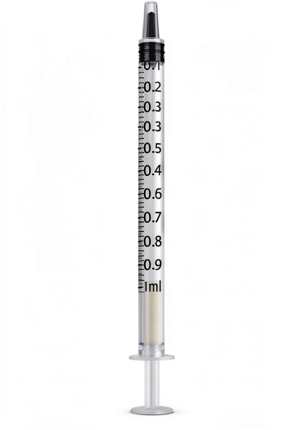 1ml Plastic Syringe No Needle WANBAO 100pcs Bulk for Pets & Lab-1
