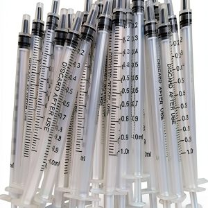1ml Plastic Syringe No Needle WANBAO 100pcs Bulk for Pets & Lab-0