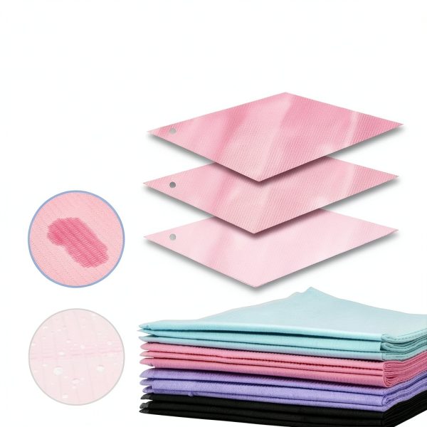 Dental Bibs 125pcs 13x18 Pink Disposable 3-Ply Waterproof by OneMed-3
